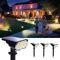 4 Pack Solar Spotlights Outdoor, Warm White Adjustable Landscape Lights