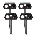 4 Pack Solar Ultrasonic Animal Repeller Outdoor with Motion Sensor