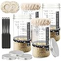 4 Pack Sourdough Starter Jar, 22 oz/650ml Wide Mouth Glass Jar Kit