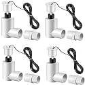 4 Pack SS2 Float Switch for Easy Installation, AC Float Switch with 3/4 Inch Adaptor and 6ft Wire, Water Level Accessory for HVAC System with Condensate Overflow Detection
