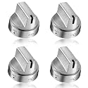4 Pack Stainless Steel WB03x24818 Gas Stove Knob Replacement for ge,PS11729081 AP5989029 Stainless Steel Stove Replacement Knobs,Compatible with ge Stove Knob（Not Universal）