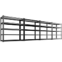 4 Pack Storage Shelves 5-Tier Heavy-Duty Steel Storage Shelving Unit Adjustable Boltless Rack, 2500 lbs Capacity – Durable Organizer for Garage, Kitchen, Basement &amp; Workshop 71”x46”x17.7” Black