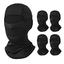4 Pack Summer Balaclava Face Mask Sun UV Protection Hood Breathable Face Mask for Men Women - Motorcycle Fish (4Pcs Solid Black)