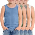 4 Pack Toddler Boys Cotton Tank Tops