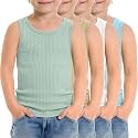 4 Pack Toddler Boys Cotton Tank Tops