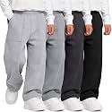 4 Pack Toddler Boys Wide Leg Baggy Sweatpants