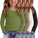 4 Pack Toddler Girls Cute Fall Long Sleeve Shirts