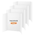 4 Pack Trifold Poster Board, 14x22 White Presentation Display Board