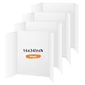 4 Pack Trifold Poster Board, 16x24 White Presentation Display Board