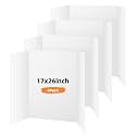 4 Pack Trifold Poster Board, 17x26 White Presentation Display Board