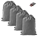 4 Pack Velvet Cloth Shoe Bags for Travel & Packing for Women & Men
