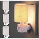 4 Pack Vintage Plug in Night Light with On/Off Switch, Round Column