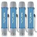 Yuclet Emergency Water Filter Straw for Survival, Camping &amp; Hiking, 4 Pack
