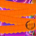 4 Packs 39 Ft Glow in The Dark Party Supplies Foil Fringe Garland, Neon Macaron Orange Parade Float Glow Tinsel Streamers Banner Table Skirts for for Birthday Holiday Neon Party Decor (Orange)