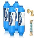 Bringpure RV Water Filter with 90 Degree Elbow and Flexible Hose Protector