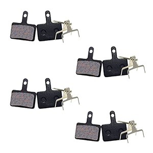 4 pairs bike brake pads compatible with trp tektro shimano deore br-m575 m525 m515 t615 t675 m505 m495 m486 m485 m475 m465 m447 m446 m445 m416 m415 m395 m375 m315 m355 c601blackresinsemi metallic