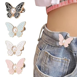 sannidhi 4 pairs butterfly jean tightening button clip waist tightener pins
