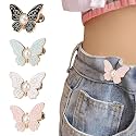 SANNIDHI 4 Pairs Butterfly Jean Tightening Button Clip Waist Tightener Pins