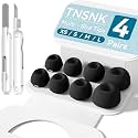 4 Pairs Replacement Ear Tips for AirPods Pro 1st /2nd(Black)