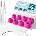 4 Pairs Replacement Ear Tips for AirPods Pro 1st /2nd (Rose red)