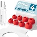 4 Pairs Replacement Ear Tips for AirPods Pro 1st /2nd(Red)