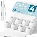 4 Pairs Replacement Ear Tips for AirPods Pro 1st /2nd (Large-White