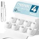 4 Pairs Replacement Ear Tips for AirPods Pro 1st /2nd(Medium-White