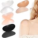4 Pairs Women Shoulder Pads Push up Soft Adhesive Silicone, Multicolor