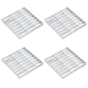 4 Pcs 12"x12" Hot-Dip Galvanized Steel Drain Grate Cover Outdoor