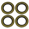 4 Pcs 12192TB 34823 ID 1.25" x OD 1.98" Trailer Hub Wheel Grease Seals for 2,000-2,200 lb. Axles and BT8 Spindles, Automotive Replacement Wheel Seals
