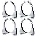 4 Pcs 3" Exhaust Clamp Heavy Duty U-bolt Exhaust Clamp