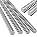 4 Pcs 304 Stainless Steel Round Rods - 3/8" Dia x 12” Length - Solid Metal Shafts for Industrial Use, Metalworking &amp; DIY Crafts,Precision Machining (4, 3/8 x 12)