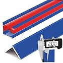 4 Pcs Aluminum Angle Corner Guards, 1" x 1" x 39.4" Metal Wall Corner Protector L-Shaped Molding Trim for Wall Door Frame Cabinet Protection Decoration, 2 mm Thickness, Blue