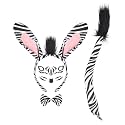 4 PCS Animal Ears and Tail Set for Kids and Adults-Halloween Christmas Theme Party Cosplay Animal Costume Accessory