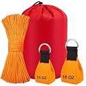 4 Pcs Arborist Throw Line Kit with Throw Weight, Rope and Storage Bag