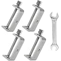 4 Pcs C Clamps 304 Heavy Duty Stainless Steel 3 3/8 Inch Tiger Clamp Woodworking,Features Stable Wide Jaws and Protective Pads (85MM)