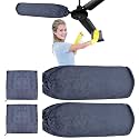 4 PCS Ceiling Fan Duster Kits,100% Microfibre Fan Blade Cleaner for high Ceiling Fan Blades.Machine Washable and Reusable,Includes 2 Ceiling Fan dusters and 2 Microfibre Towels（Grey） (Grey)