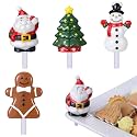 4 Pcs Christmas Hand-painted Ceramic Plates Santa Tree Snowman