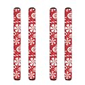 4 PCS Christmas Poinsettia Refrigerator Door Handle Covers