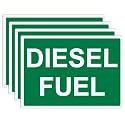 4 Pcs Diesel Fuel Labels, Green