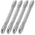 4 Pcs Double-Ended Pin Vise DIY Hand Drill Pin Vise Wire Twisting Tools for Jewelry Making Mini Pin Vise for Winding Copper Wire Jewelry Making Tools
