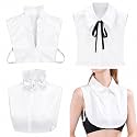 4 Pcs Fake Collar Detachable Lace V Neck
