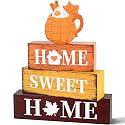 4 Pcs Fall Wooden Decor, Fall Table Decorations Gifts for Home Harvest