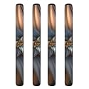 4 PCS Fashion Brown Flower Refrigerator Door Handle Covers Washable Anti-Skid Protector for Fridge Oven Keep Off Fingerprints Liquid Oil Stain Food Spot