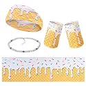 4 Pcs Ice Cream Drip Baseball Accessories Baseball Headband and Wristbands