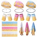 4 Pcs Ice Cream Drip Baseball Accessories Baseball Headband and Wristbands