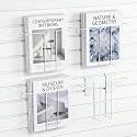 4 Pcs Literature Display for Slatwall Magazine Holder, White