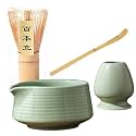 4 PCS Matcha Whisk Holder, Matcha Tea Set with Whisk for Matcha, Traditional Tea Ceremony Kit, Includes Matcha Bowl and Tea Scoop, 500ml Capacity, Suitable for Matcha Enthusiasts