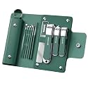4 Pcs Nail Cutter Kit Set – Stainless Steel Nail Clippers Set for Fingernails & Toenails – Sharp Grooming Tools for Men & Women – Compact Travel-Friendly Manicure Pedicure Set (DARK GREEN)