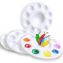 4 PCS Paint Palette, INIFUS Paint Pallet for Kids & Students，Plastic Paint Tray Palettes with 10 Wells,Painting Supplies for Kids